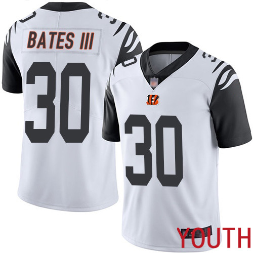 Cincinnati Bengals Limited White Youth Jessie Bates III Jersey NFL Footballl #30 Rush Vapor Untouchable